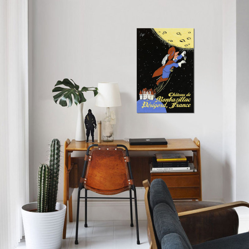 « harvest moon », affiche rétro sur toile, H 26 po x l 18 po x P 1,5 po