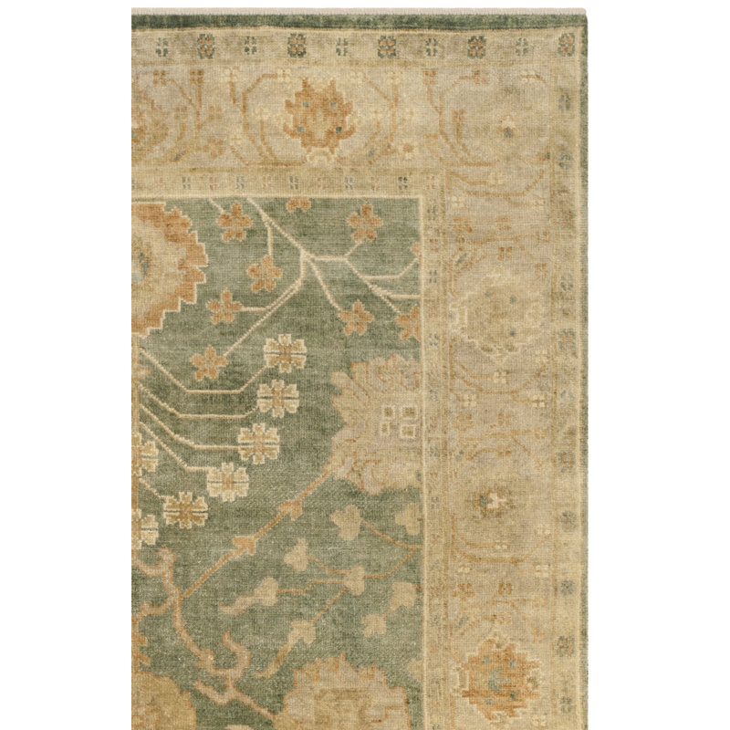 Tapis oriental en laine noué à la main Oushak, Rectangle 6 pi x 9 pi