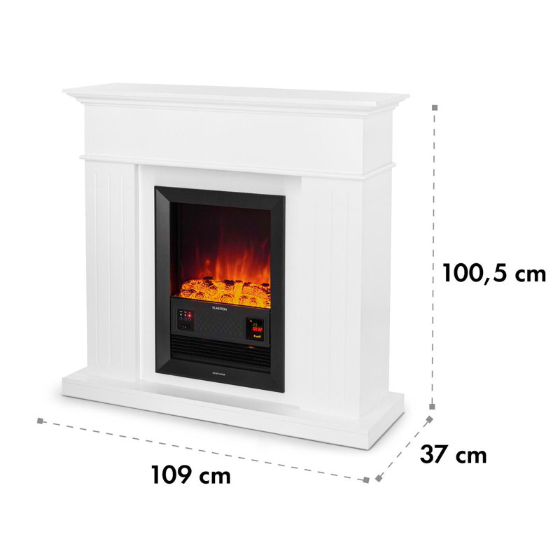 Chamonix Klarstein 109cm W White Electric Fireplace with 2 BTU