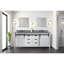 Meuble-lavabo double blanc 80 po X P 22 po D-117980207
