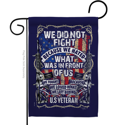 Drapeau de jardin décoratif en polyester 19 x 13 po We We Not Not Fight Impressions