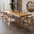 Brown Rectangular Solid Wood Dining Table-582142153