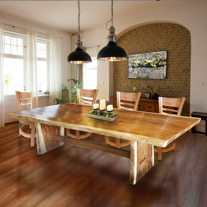 Solid Wood Dining Table, 118" L x 30.5" D