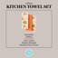 Ensemble de 3 serviettes de cuisine MARTHA STEWART Autumn Harvest, 100% coton avec tissu éponge absorbant, serviettes de cuisine décoratives, orange / vert / ivoire, 16 po x 28 po