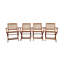 Ensemble de salle à manger de patio pliable, 4 chaises pliantes, intérieur et extérieur universel, teck