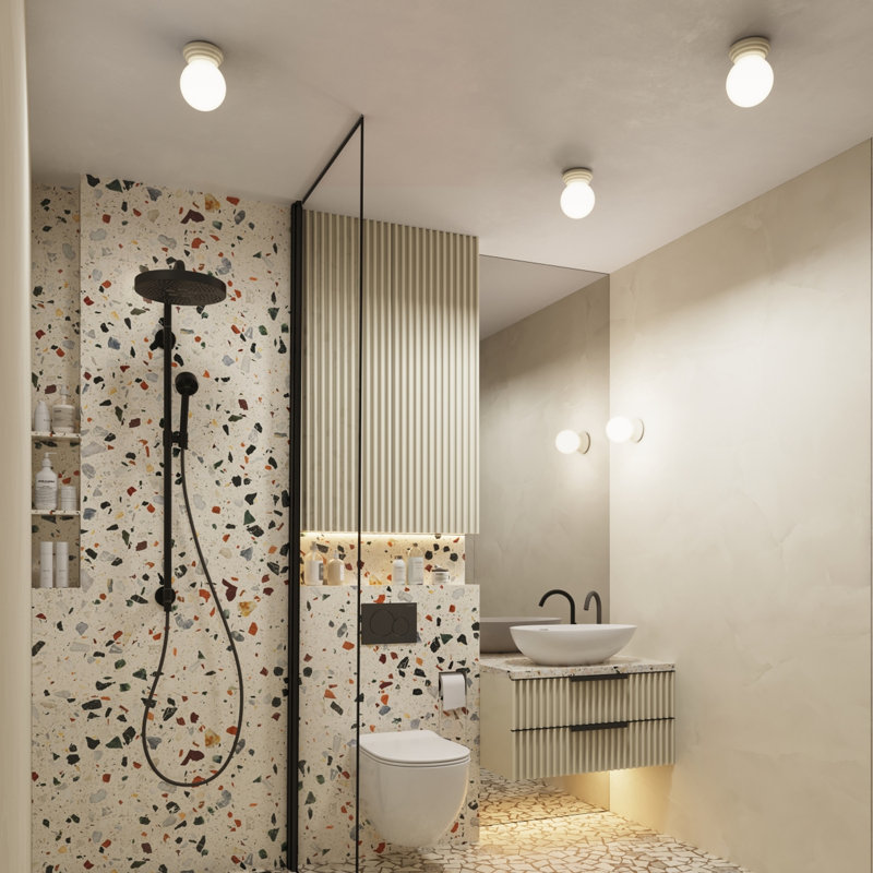 Wall lamp ZORI beige IP44, Beige