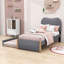 Lit plateforme tapissier en bois avec tête de lit simple et lit gigogne Jasontyler-1605067254