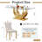 Modern Glass Dining Table Set, Clear Glass Dining Table with Stainless Steel Pedestal & Dining Chairs, 70" Rectangle Dining Room Table and Chairs Set, Luxury Kitchen Table Set-539541696-539541697-539541724