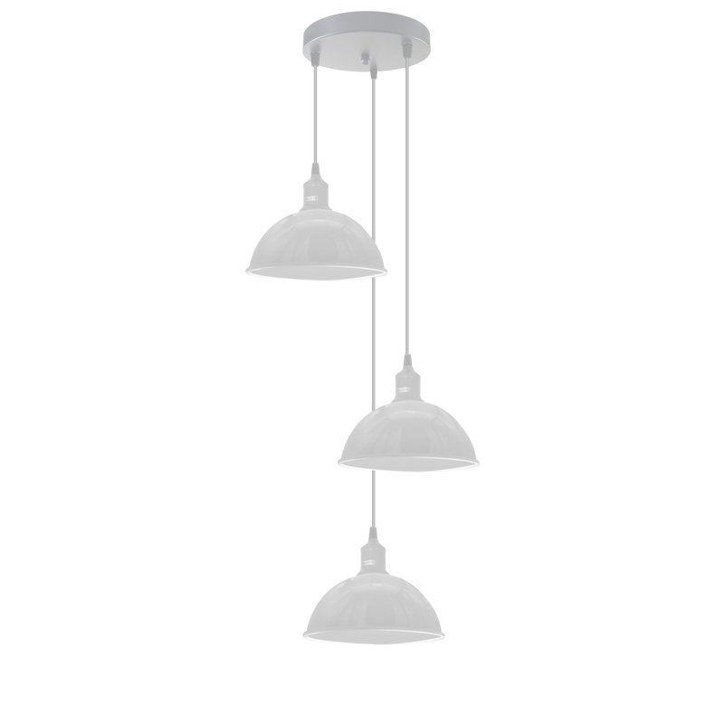 3 - Light Cluster Pendant, White, No, No