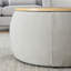 Repose-pieds de rangement rond en forme de table de bout et de repose-pieds 2 en 1-1183811