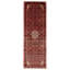 Tapis rouge unique noué à la main 3 pi 5 po x 10 pi 7 po One Of Kind