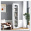 Armoire haute avec bibliothèque et porte vitrée