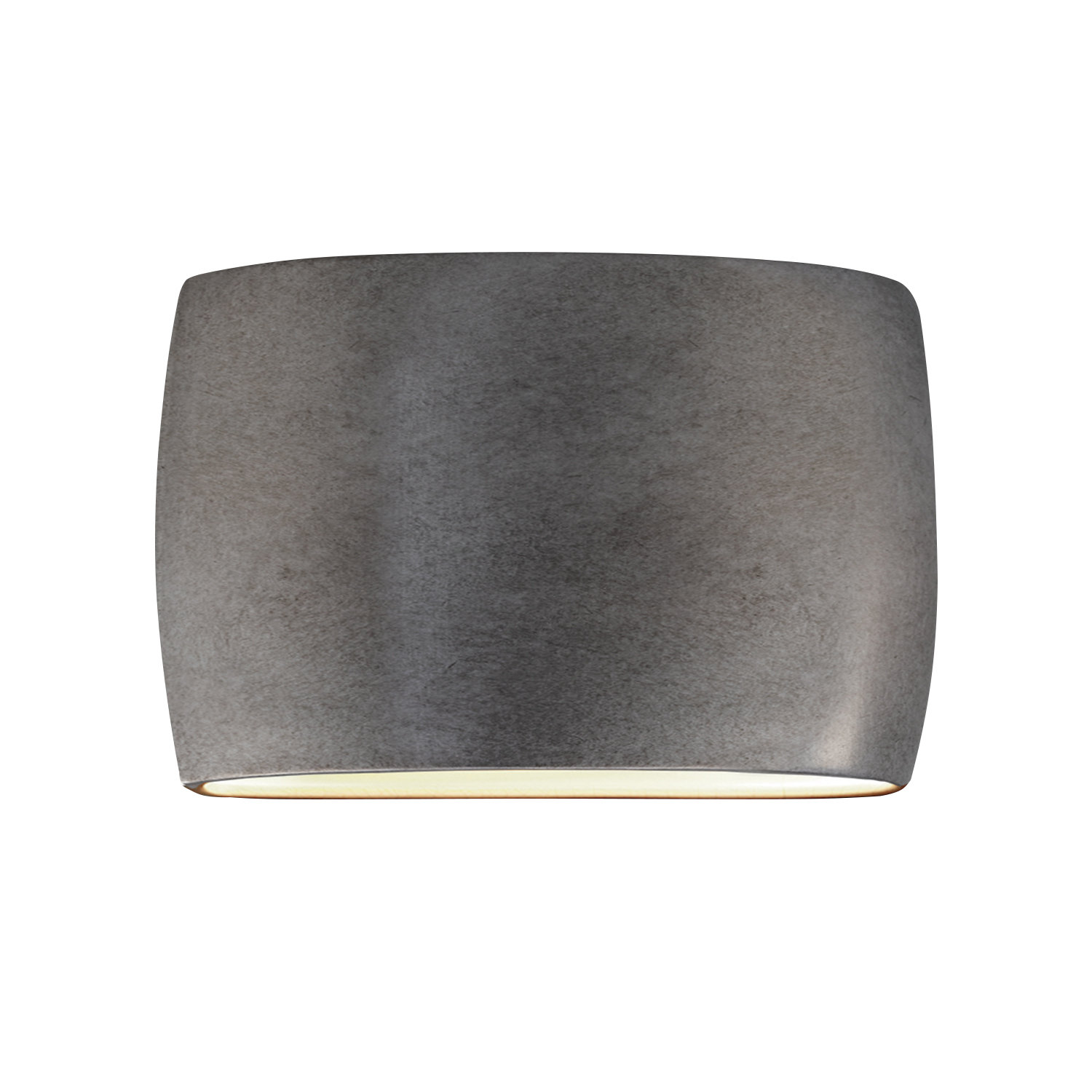 Logan Outdoor Ceramic Wall Light, LED, 9.75" H x 16" W x 4" D, Antique Silver