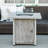 Braxden Square Stainless Steel Propane Smokeless Fire Pit Table with Hidden Fuel Tank