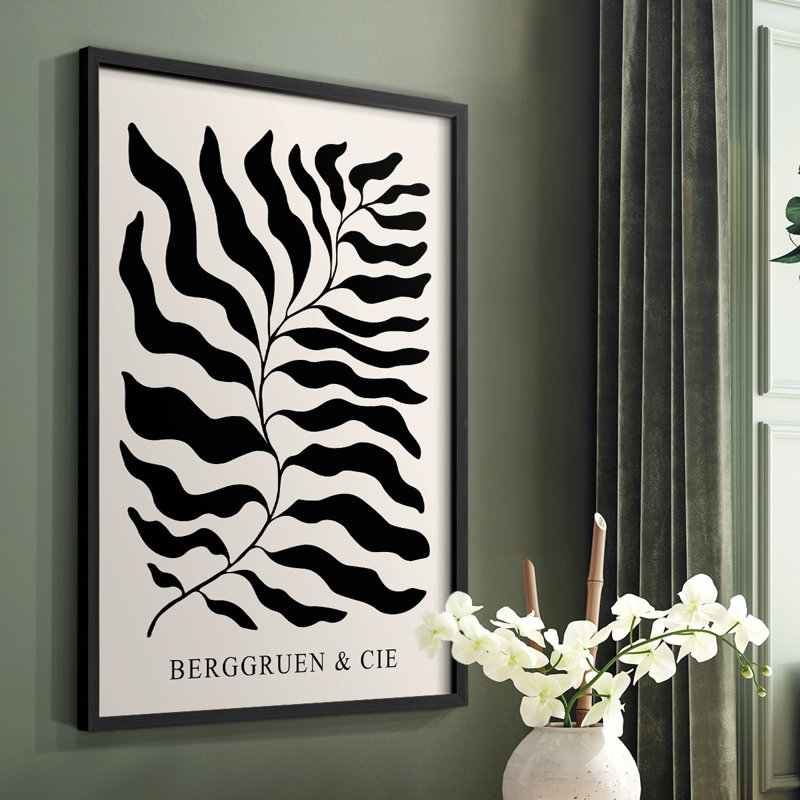Matisse LII, reproduction encadrée - bois massif, Noir, H 10 po x l 8 po