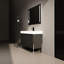 Armoire de salle de bain moderne de 48 po avec lavabo en résine et matériaux de meuble-lavabo sur pieds de style tendance-130597413