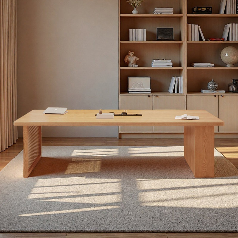 Bureau d'étude en bois massif pour les étudiants et les familles, H 29,53 po x l 86,61 po x P 35,43 po