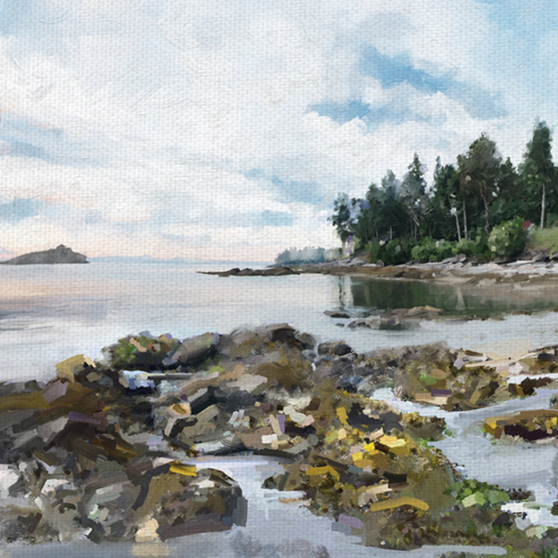 Lakehouse - reproduction sur toile tendue