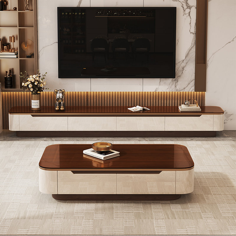 Table basse minimaliste et luxueuse, H 16,5 po x L 59,1 po x l 31,5 po