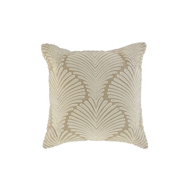 Coussin en coton / polyester, Naturel, Mélange de duvet