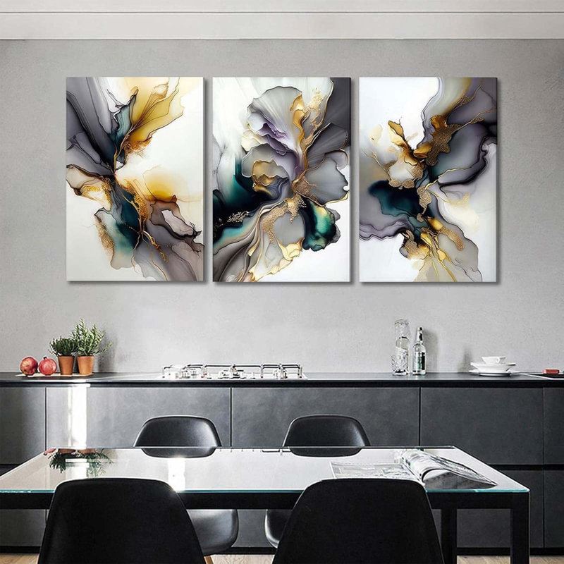 3 Piece Wrapped Canvas Print, 60 cm H x 40 cm W