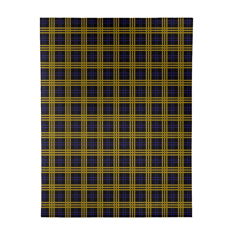 Tapis noir à carreaux, Rectangle 9 pi x 12 pi