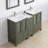 60" Double Bathroom Vanity with Top with Mirror-107174077