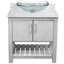 Meuble-lavabo 36 po avec comptoir en marbre de Carrare, lavabo et miroir-121377992