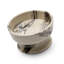 Gamelle surélevée moderne en céramique noire marbrée pour chiens et chats (15 cm de diamètre x 8 cm de hauteur)-136077898