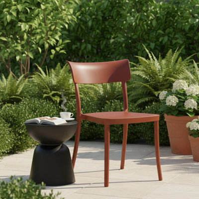 Avvolta Indoor/Outdoor Stacking Dining Side Chair (Made in Italy)