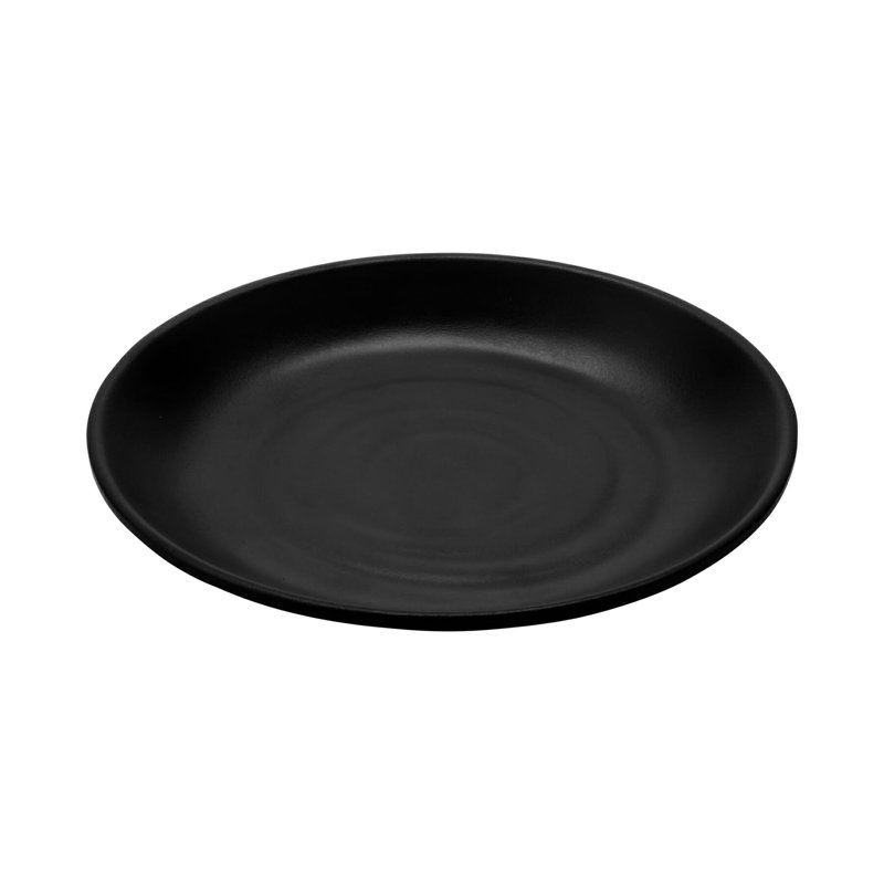 Assiette plate GET BF-6-BK en mélamine, 6,25 po, noir (ensemble de 12)