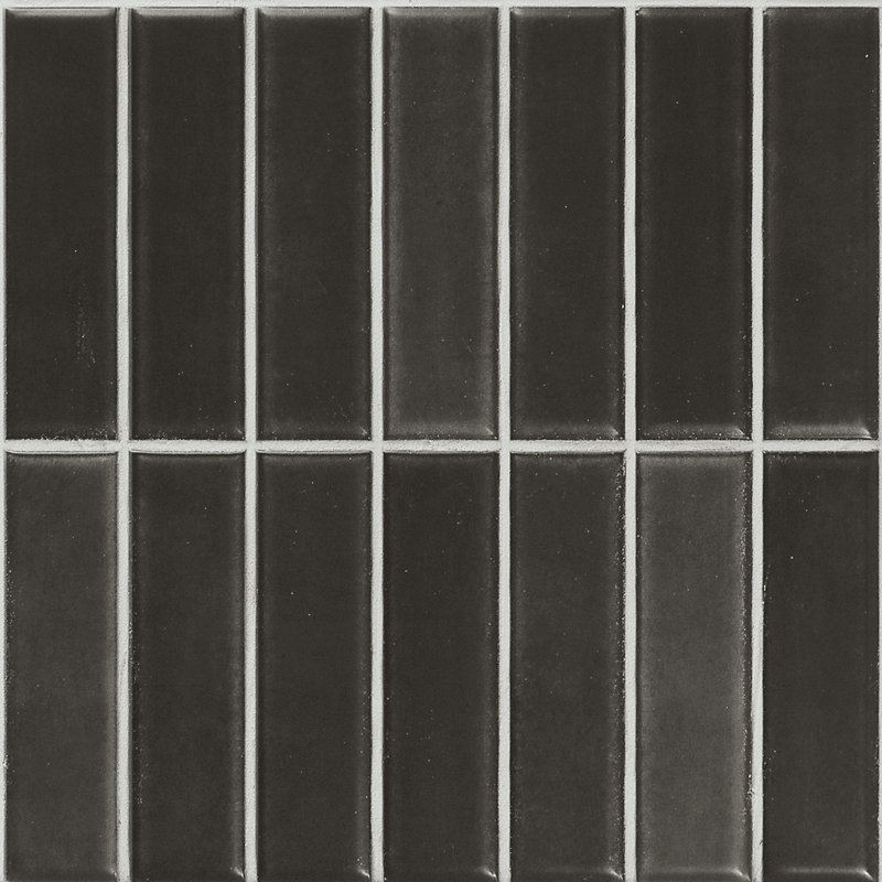 Carrelage mural en brique de porcelaine 8 po x 8 po Kaleido, Noir