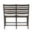 Banc à hauteur de comptoir de style classique à finition foncée, siège 100% rembourré beige texturé, support de 250 lb, banc de profondeur d'assise de 43 po, finition, dossier en bois, capacité, largeur de 24 po