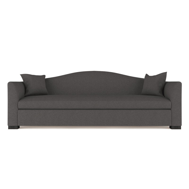 Canapé Horatio, Lin graphite carré, H 33 po x l 108 po x P 36 po, Naturel