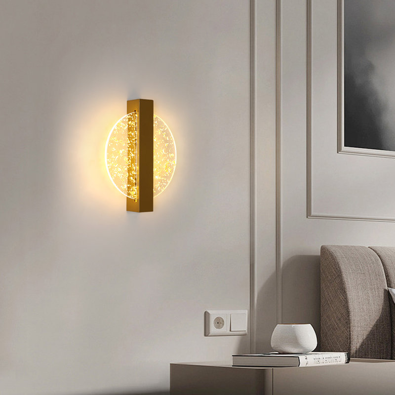 Dimmable Modern Acrylic Wall Lamp, Gold