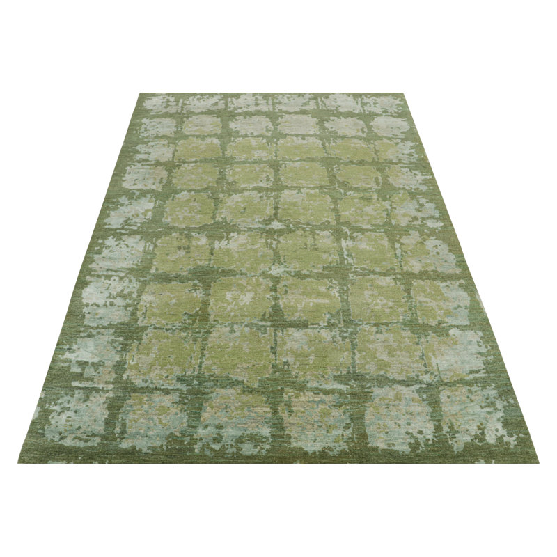 Handmade Silk and Wool Area Rug