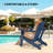 Patio HDPE Folding Adirondack Chair With Cup Holder-1470154591