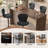 Pet-Friendly Adjustable Height Swivel Bar Stool with Back, Scratch-Resistant Tech Fabric, Footrest and Black Metal Base – Durable Bar Chair for Kitchen Island, Dining Bar, Cat & Dog Owners-377642047-370127099