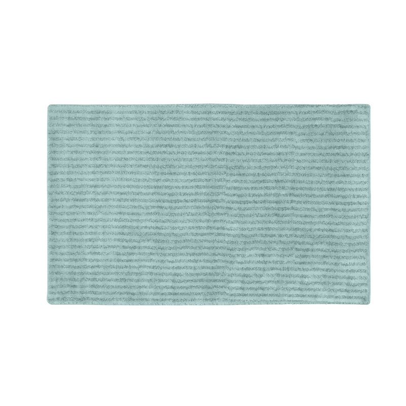 Viridian Nylon Bath Rug with Non-Slip Backing, Sea Foam, 30" x 50"