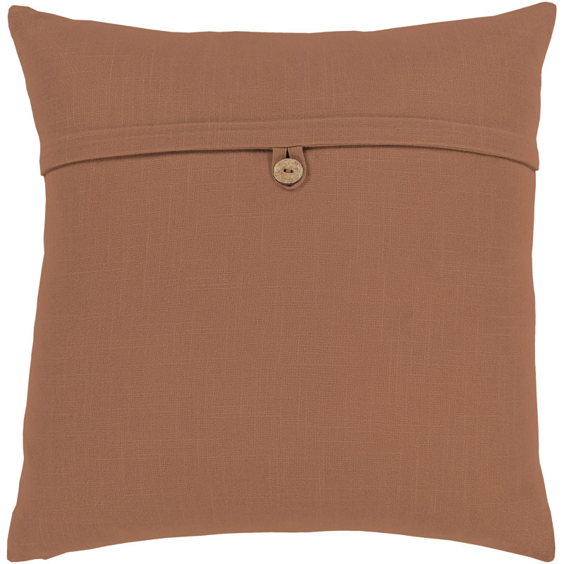  Housse de coussin en coton Modern, 18 po x 18 po, Brun