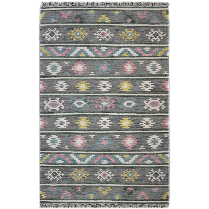 Aztec Hand Woven Area Rug, Rectangle 155 x 244cm