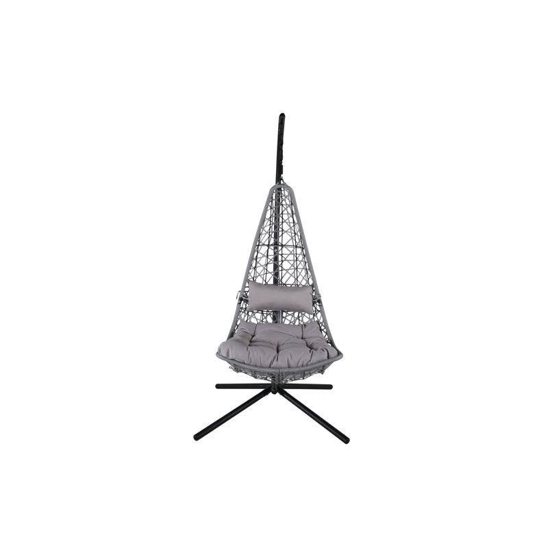 Bramley Swing Chair with Stand, Grey, Grey