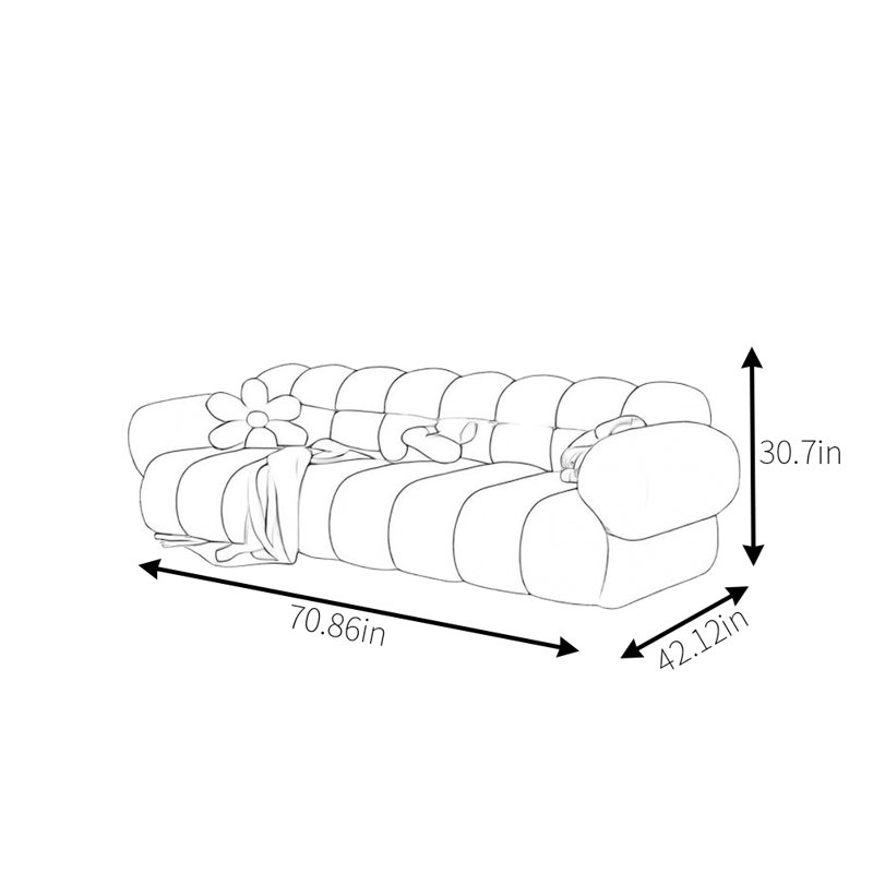 Piano Keys Fabric Sofa
