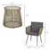 Bay Isle Home™ 3 PCS Webbed Wicker Rattan Patio Furniture Conversation Bistro Set 2 Chairs 1 Coffee Table W/ Metal Legs For Garden, Backyard, Deck