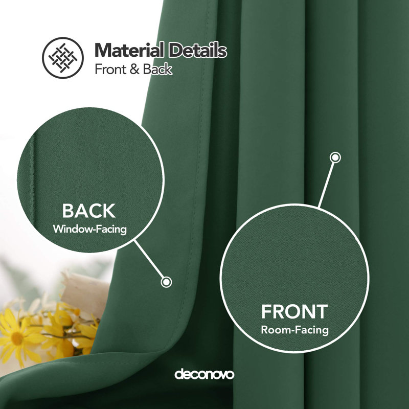Quinterious Blackout Curtain Pair, 55cm Width x 200cm Drop