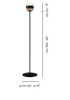 Futura Floor Lamp P Amber Brass Matt Black 1 E26 Ul, Amber Brass