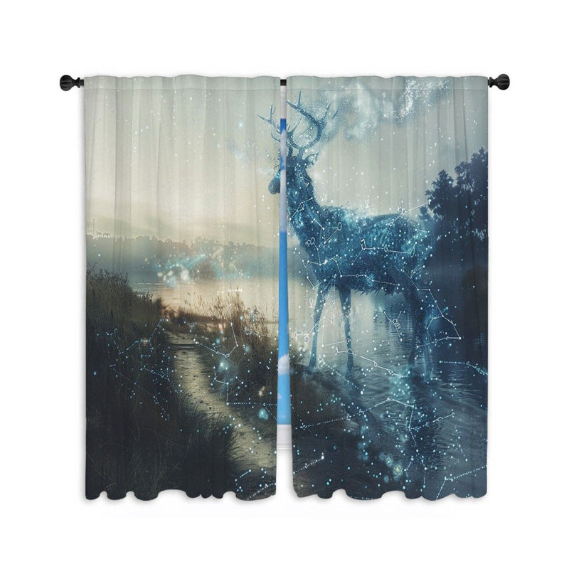 Paire de rideaux obscurcissant en polyester Jahda, L 40 po x L 63 po