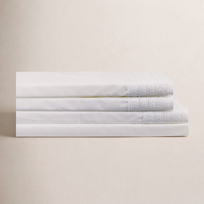 Baya Percale Sheet Set, Twin Fitted Sheet with 1 Pillowcase