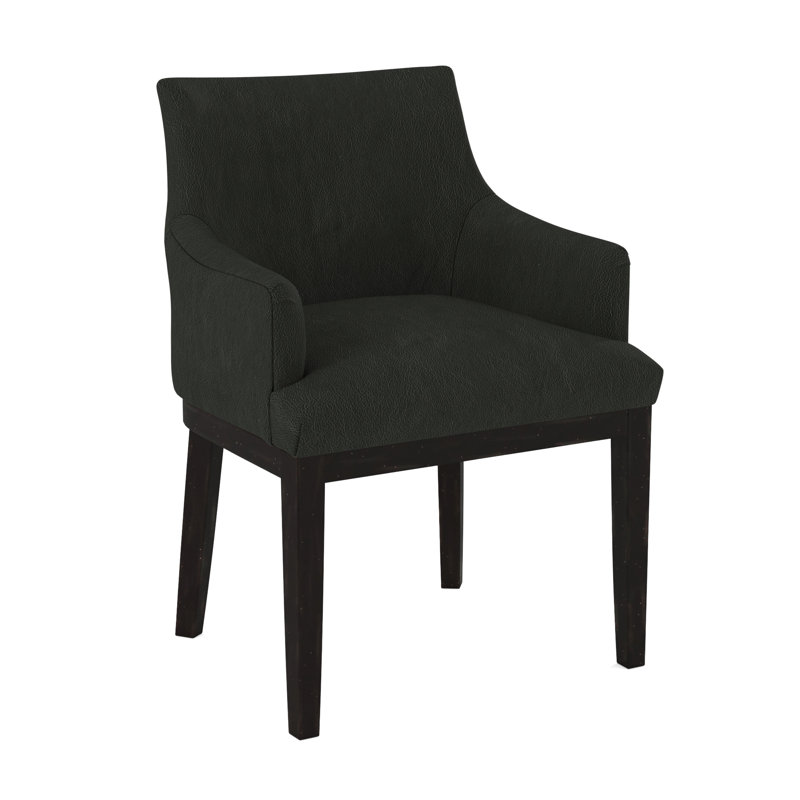 Upholstered Arm Chair, Salvador Asphalt, White