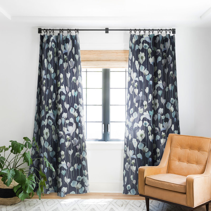 Yosilin Blackout Curtain Single Panel, 50" W x 84" L